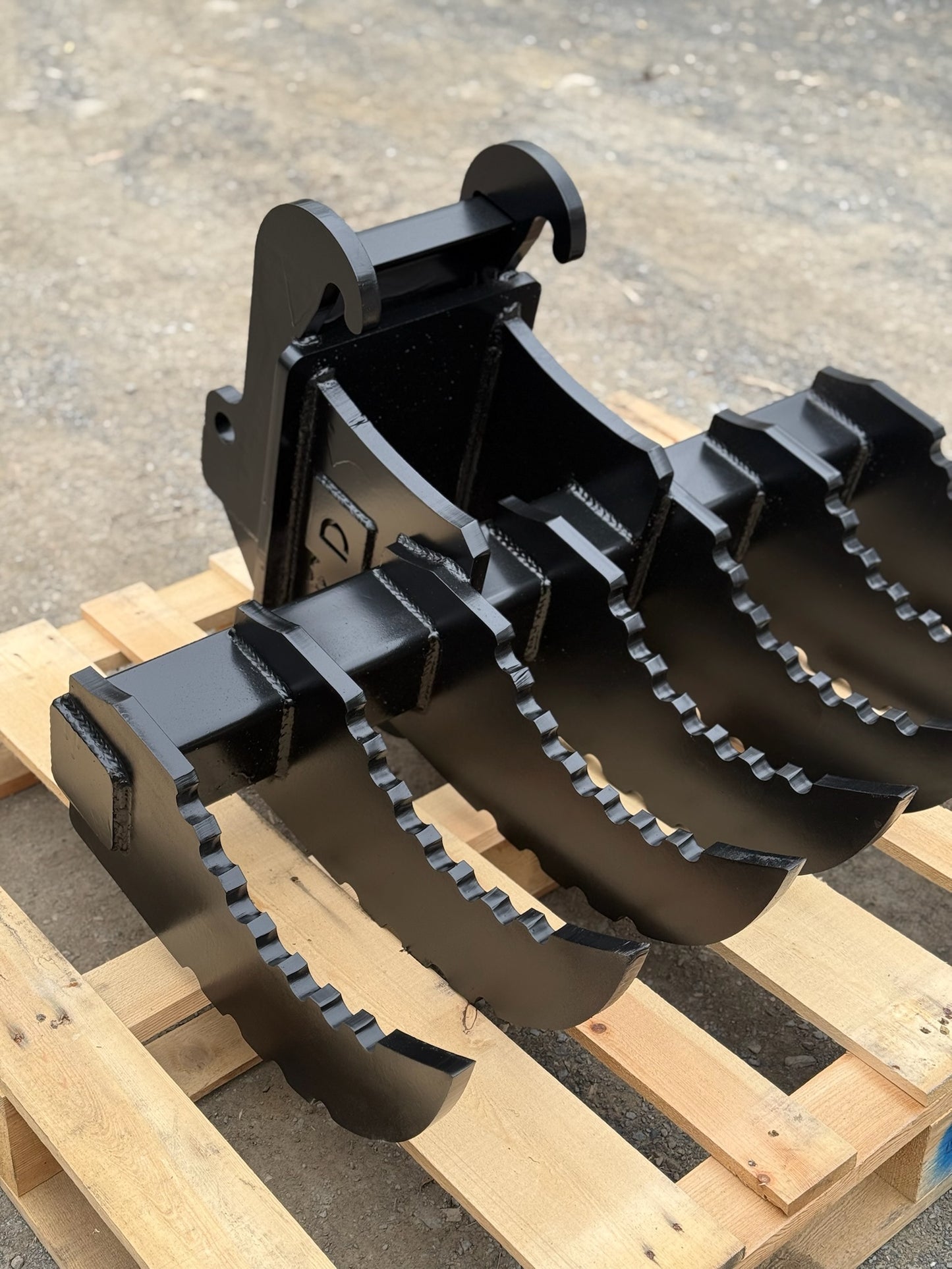 Excavator Land Clearing Rake - 3/4" Tines (4-10 Ton Machine)