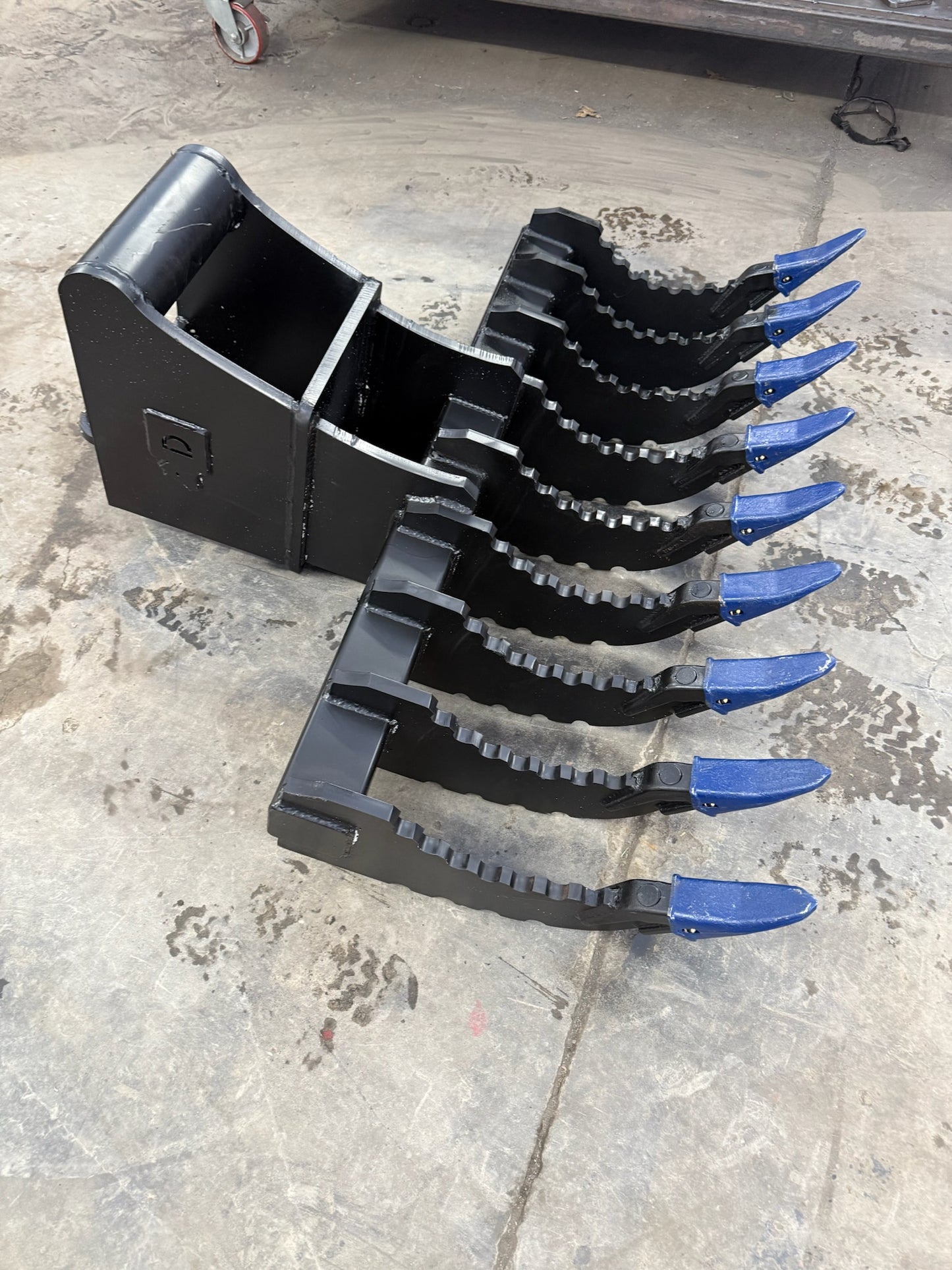 Excavator Land Clearing Rake - 3/4" Tines With Replaceable Teeth (4-10 Ton Machines)