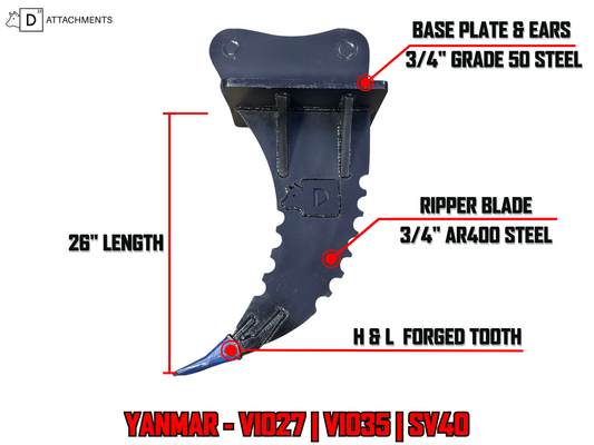 Yanmar Root Ripper/Frost Ripper - VIO25 | VIO27 | VIO35 | SV40