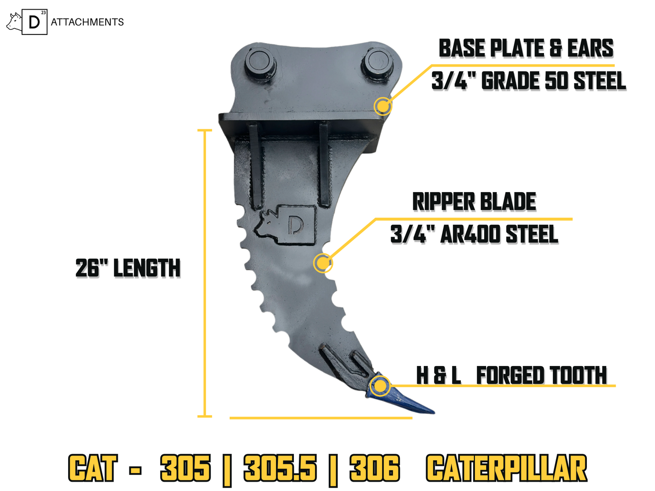 CAT Root Ripper/Frost Ripper - 305 | 305.5 | 306 Caterpillar – D ...