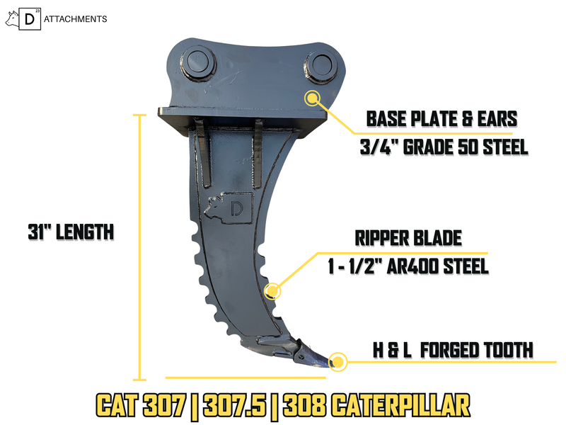 Heavy Duty Excavator Root Ripper/Frost Ripper - (6- 10 Ton Machines)-18