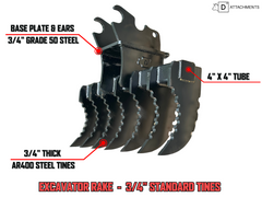 Bobcat Excavator Land Clearing Rake-3