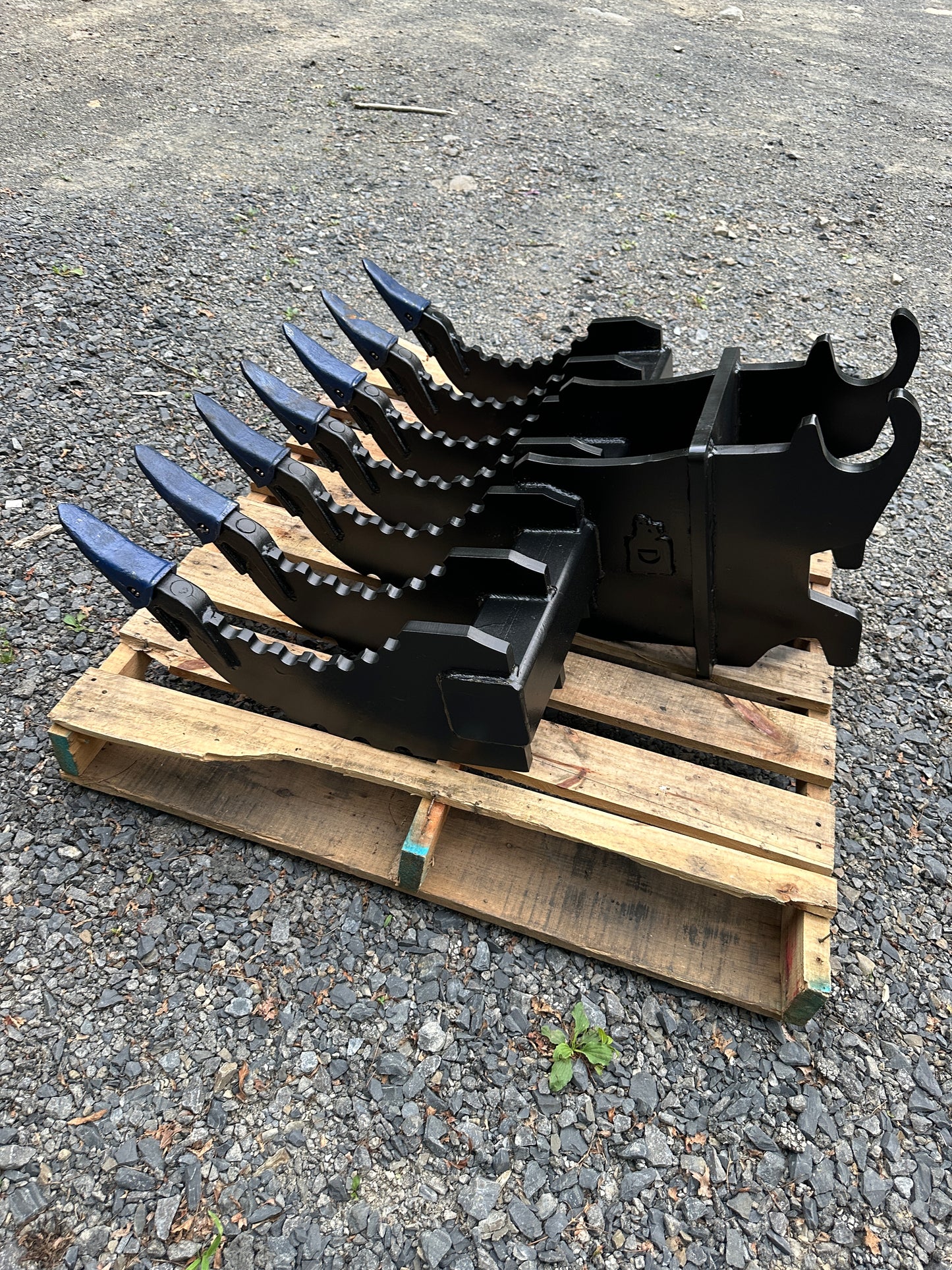 Excavator Land Clearing Rake - 3/4" Tines With Replaceable Teeth (4-10 Ton Machines)