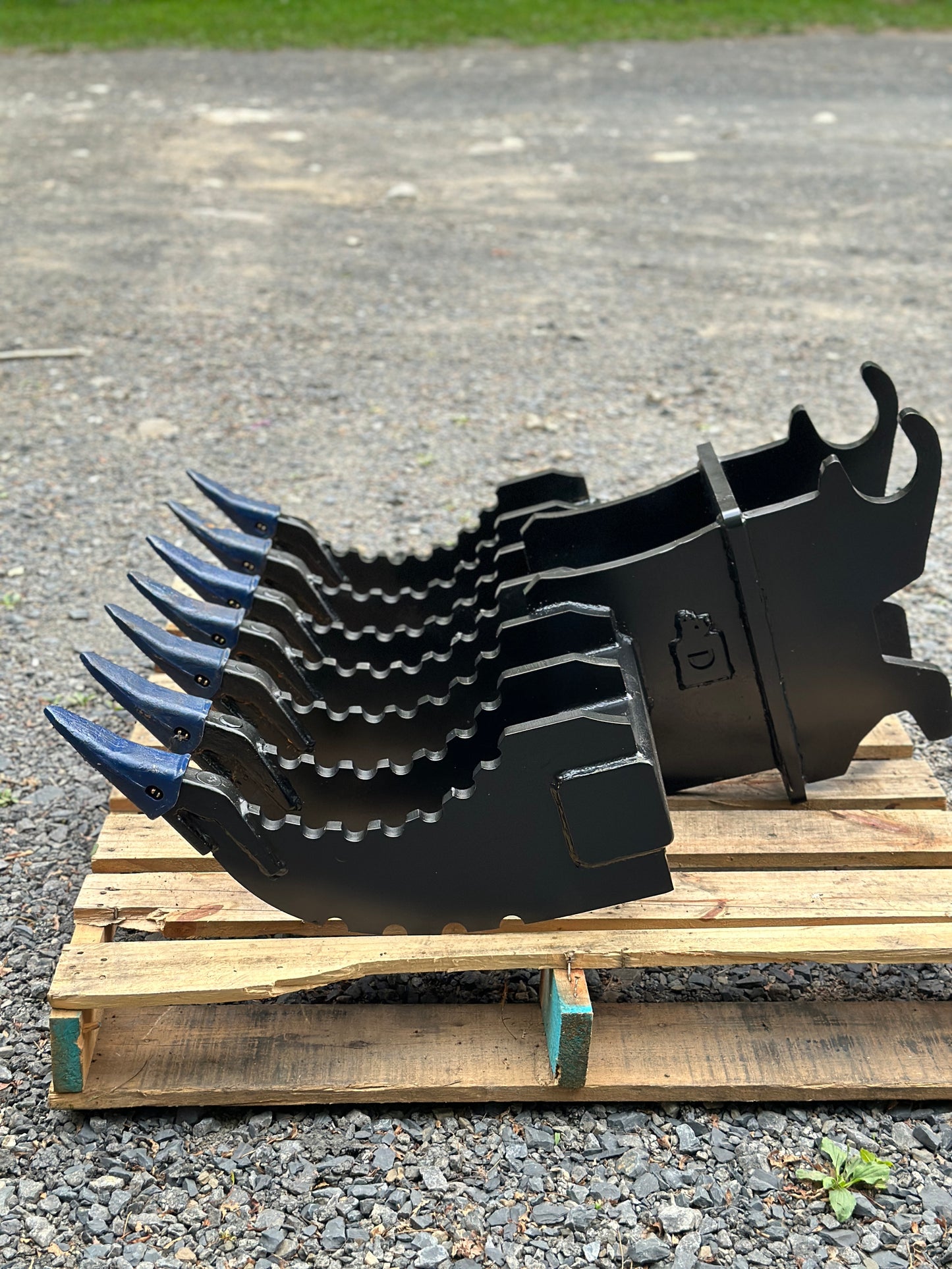 Excavator Land Clearing Rake - 3/4" Tines With Replaceable Teeth (4-10 Ton Machines)