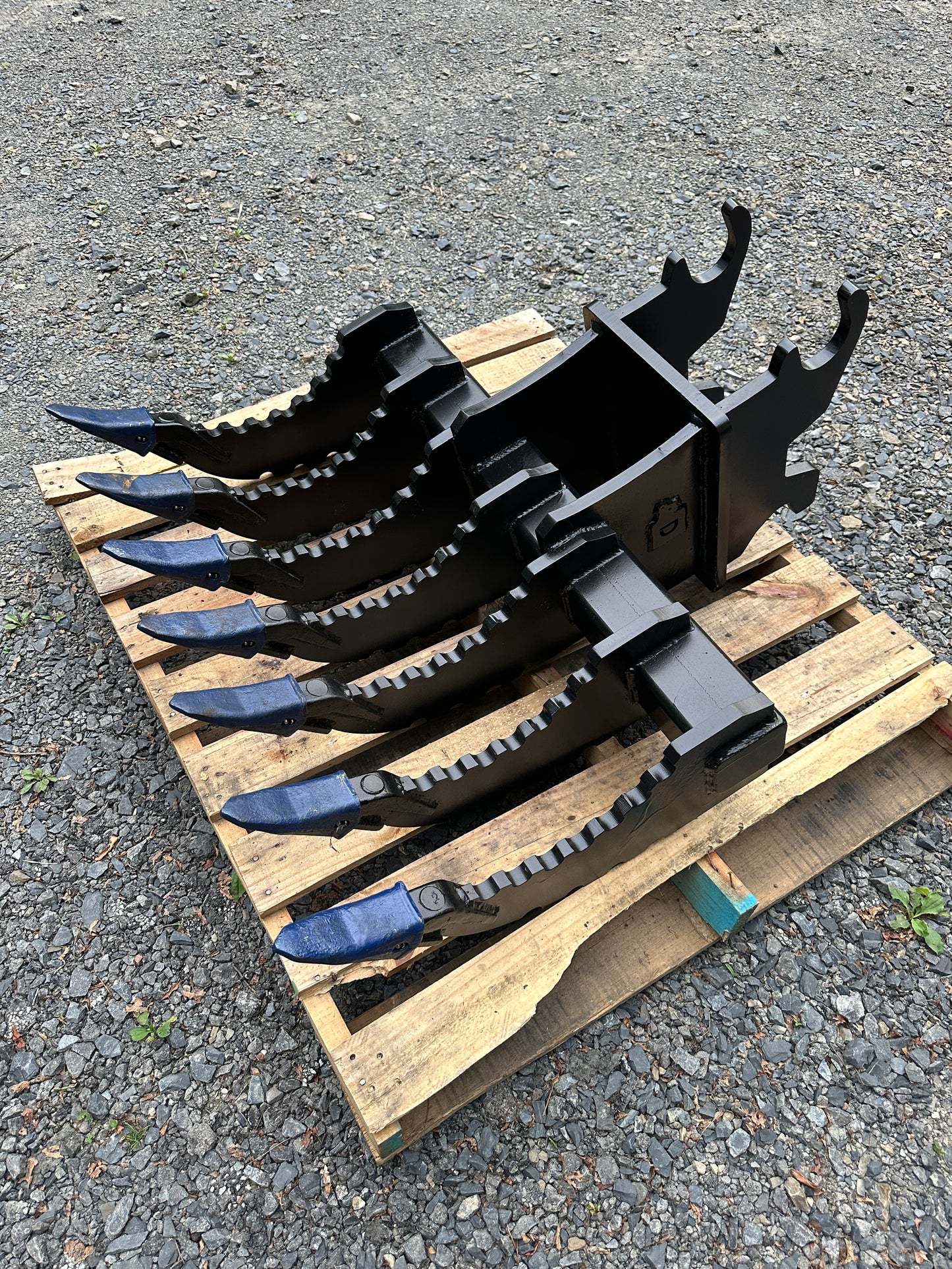 Excavator Land Clearing Rake - 3/4" Tines With Replaceable Teeth (4-10 Ton Machines)