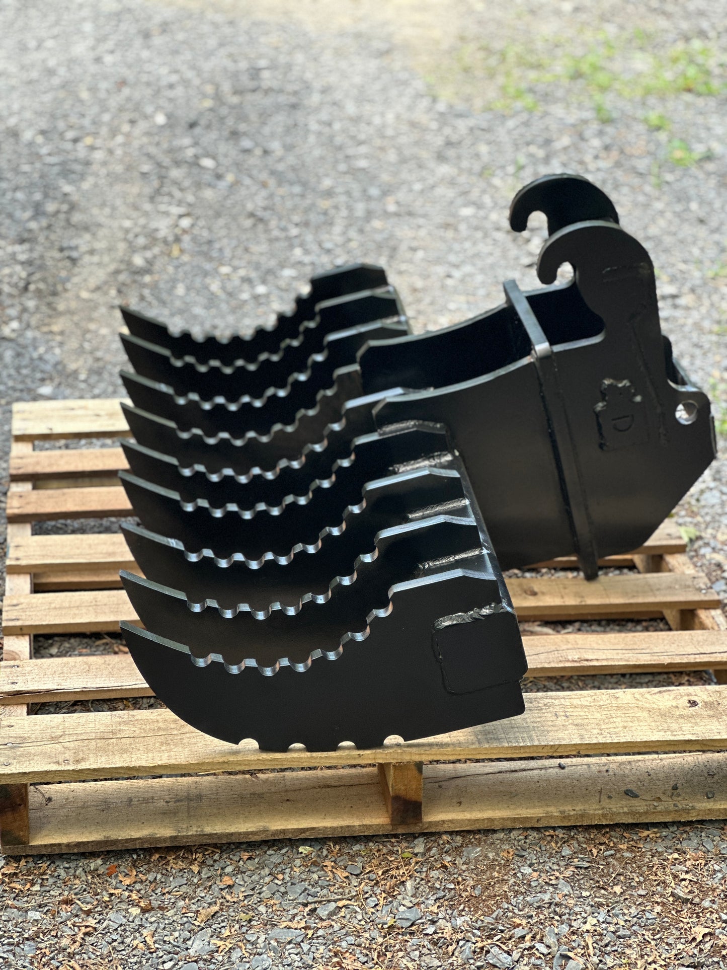 Excavator Land Clearing Rake - 3/4" Tines (4-10 Ton Machine)