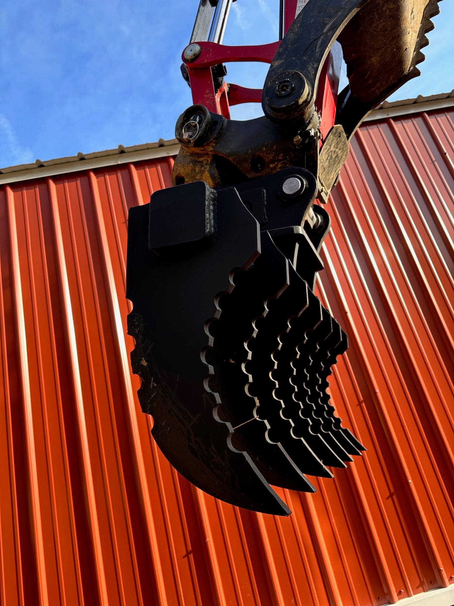 Excavator Land Clearing Rake - 3/4" Tines (4-10 Ton Machine)