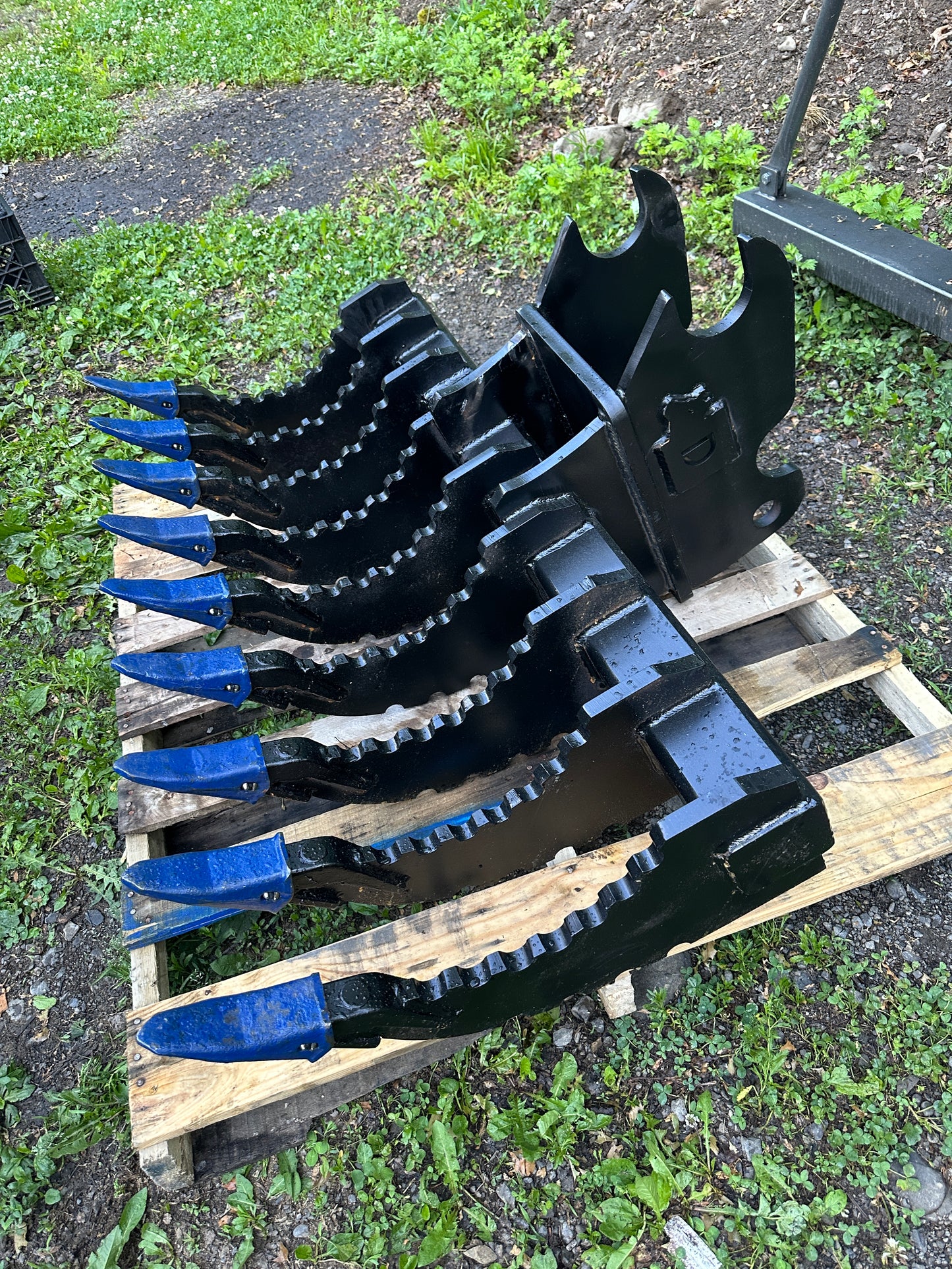 Excavator Land Clearing Rake - 3/4" Tines With Replaceable Teeth (4-10 Ton Machines)