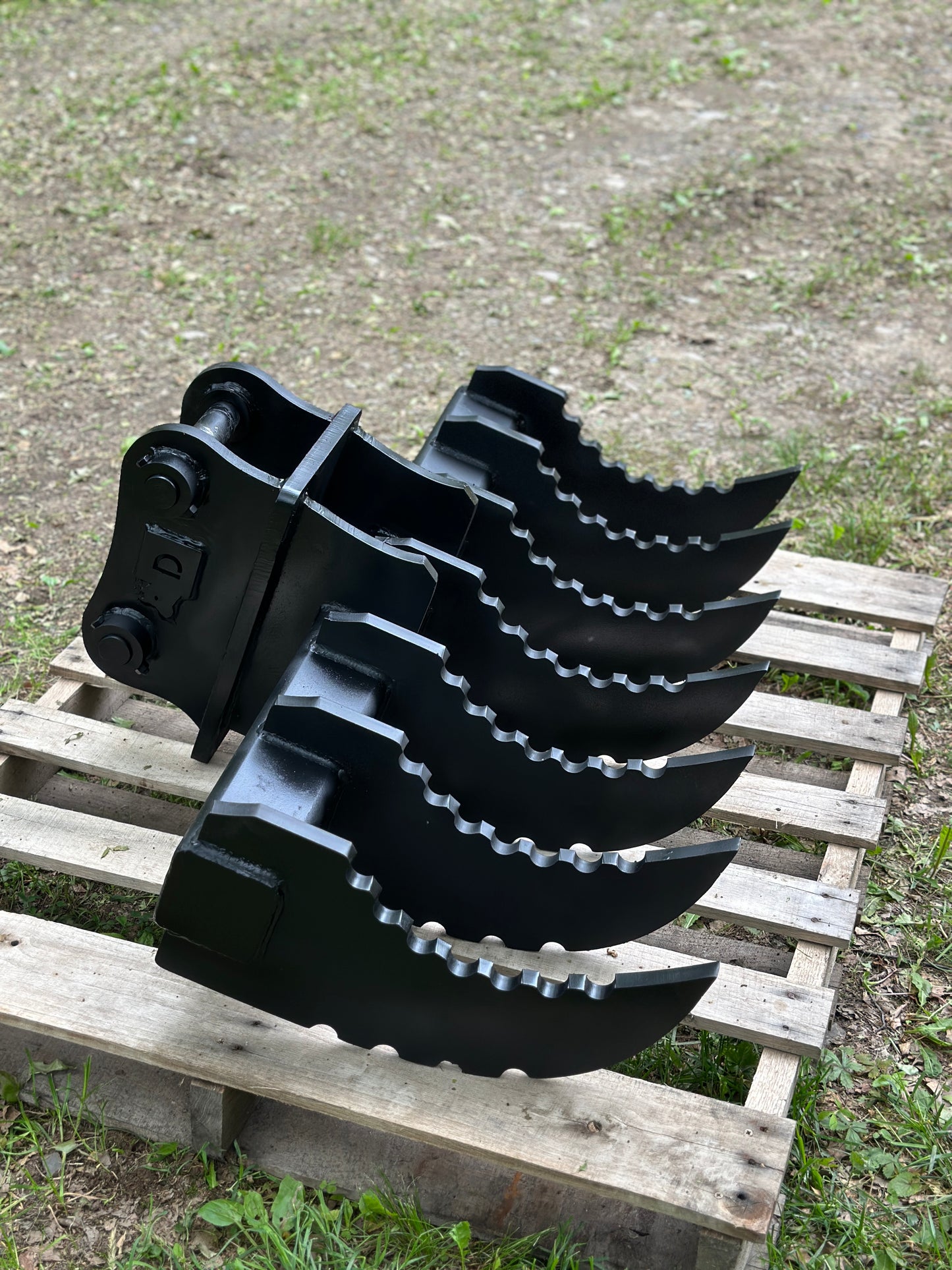 Excavator Land Clearing Rake - 3/4" Tines (4-10 Ton Machine)