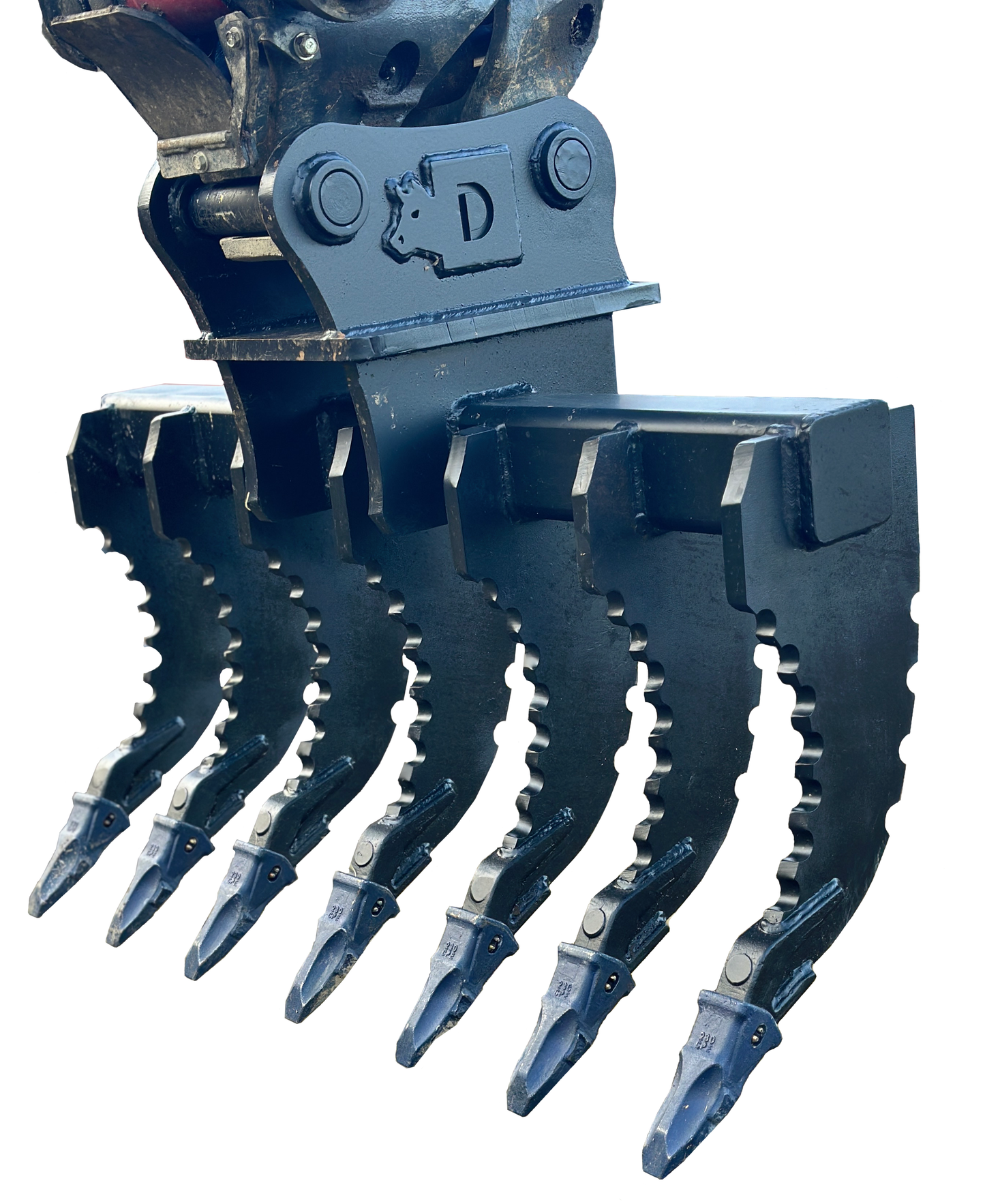 Excavator Land Clearing Rake - 3/4" Tines With Replaceable Teeth (4-10 Ton Machines)