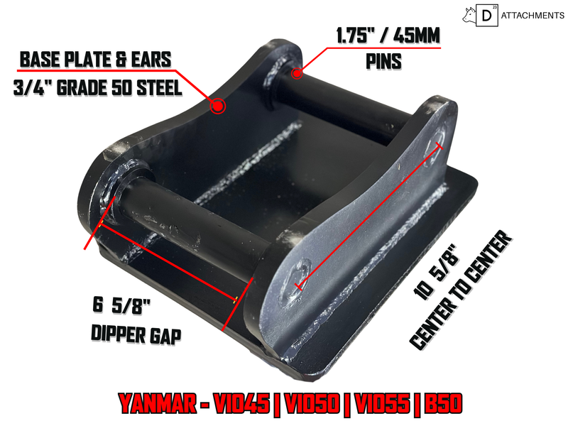 Root Ripper for Yanmar Excavator | Fits - VIO45, VIO50, VIO55, B50-5